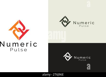 Numeric communication logo design template Stock Vector