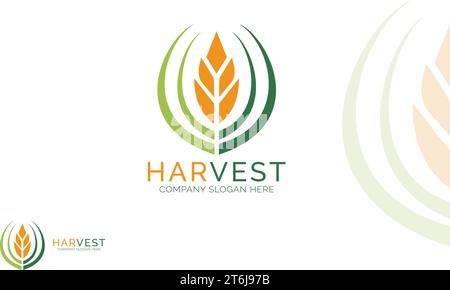 Leaf agriculture logo design template for your brand Stock Vector