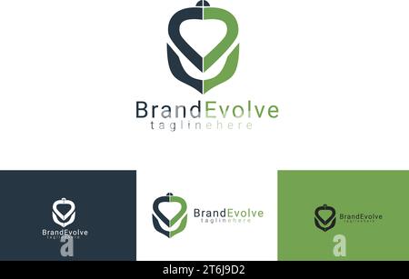brand evolve communication logo template for your company Stock Vector