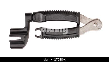 guitar peg winder path isolated on white Stock Photo