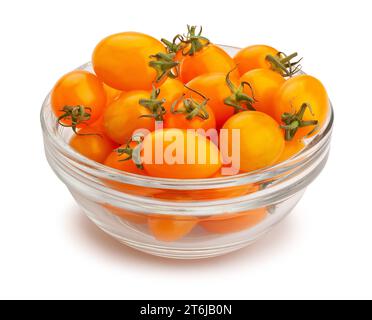 orange cherry tomato path isolated on white Stock Photo