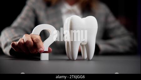 Frequently Asked Dental Questions: Clearing Tooth Marks Stock Photo