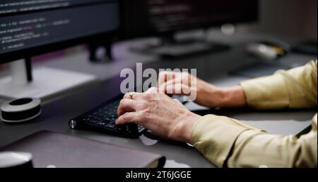 Multiple Female Developers: Empowering Women in Programming Stock Photo