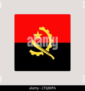 angola flag. vector illustration national flag isolated on light background. Stock Vector