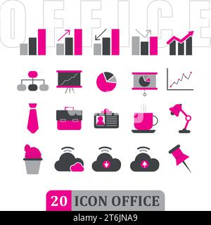 Set of different office icons Vector Stock Vector Image & Art - Alamy