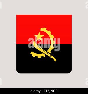 angola flag. vector illustration national flag isolated on light background. Stock Vector