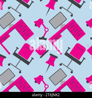 Office icons seamless pattern background Vector Stock Vector