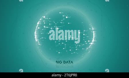 Big data visualization. Futuristic infographic. Information aesthetic design. Visual data complexity. Complex data threads graphic visualization Stock Vector