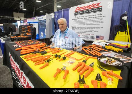 Novi, Michigan - The Battery Show and the Electric and Hybrid Vehicle Technology Expo. The annual event brings thousands to learn about and demonstrat Stock Photo