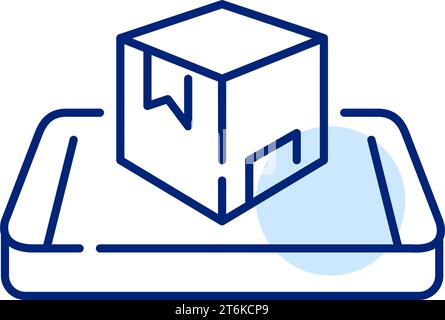 Parcel tracking and shipment services mobile app. Delivery company. Pixel perfect icon Stock Vector