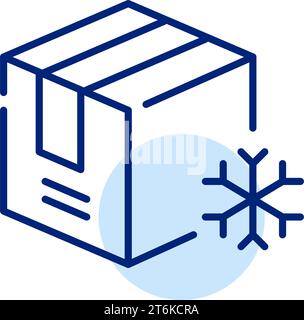 Container for frozen goods. Delivery package. Pixel perfect icon Stock Vector