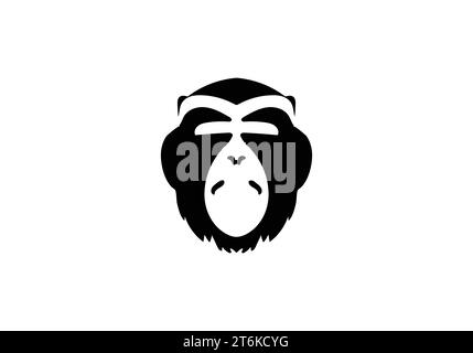 Baboon minimal style icon illustration design Stock Vector