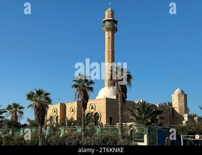 View of Hassan Bek mosque also known as the Hasan Bey Mosque built in 1916 located on the road to Jaffa in Tel Aviv Israel Stock Photo