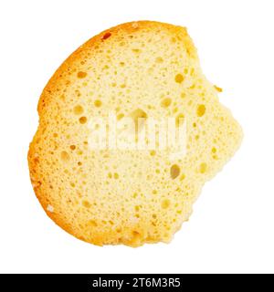 Crackers bruschetta with spices isolated on white background, top view. File contains clipping path. Stock Photo