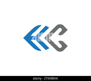 KC letter logo design vector Stock Vector