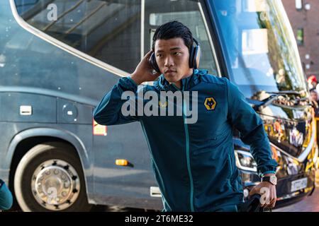 Wolverhampton, UK. 11th Nov 2023. 11th November 2023;  Molineux Stadium, Wolverhampton, West Midlands, England; Premier League Football, Wolverhampton Wanderers versus Tottenham Hotspur; Hwang Hee-chan of Wolves Credit: Action Plus Sports Images/Alamy Live News Stock Photo