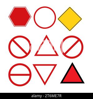 Set the stop red sign icon with a white hand, do not enter. Warning stop sign - stock vector Stock Vector