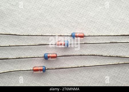 Close up photo of silicone diodes. Stock Photo