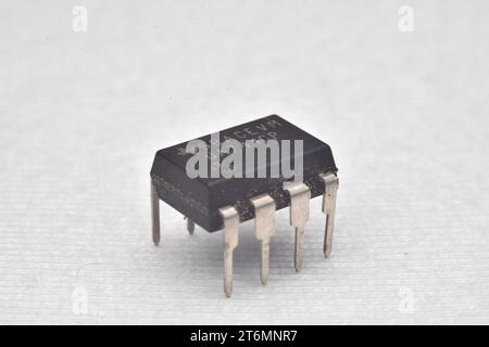 Integrated circuit. chip. ic. electronic components Stock Photo