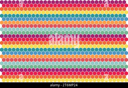 Hexagon abstract gradient background. Honeycomb pattern. Futuristic sci-fi style. Modern look. Many Hexagon shapes in order. Banner, wallpaper, cover, Stock Vector