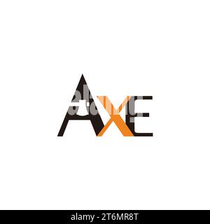 text axe colorful equipment logo vector Stock Vector
