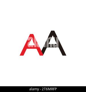 letter a alpha shadow simple font logo vector Stock Vector