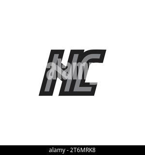 letter nl outline simple geometric logo vector Stock Vector