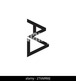 letter ab simple triangle geometric line logo vector Stock Vector