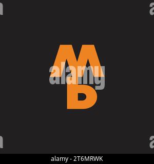 letter mb simple linked logo vector Stock Vector