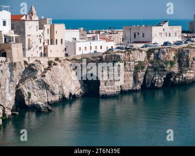 Vieste, Italy - 25 August 2023: panorama  of Vieste promenade Stock Photo