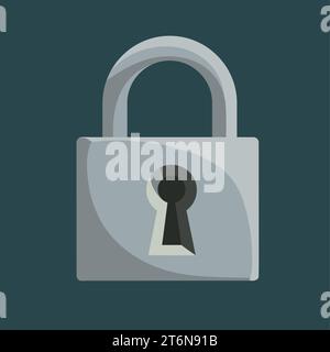 Padlock, locked, vector illustration Stock Vector