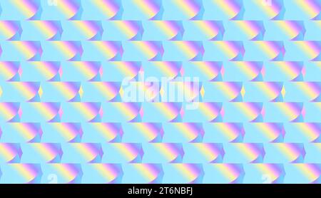 Holographic abstract pattern, geometric print background. Vector image. Stock Vector