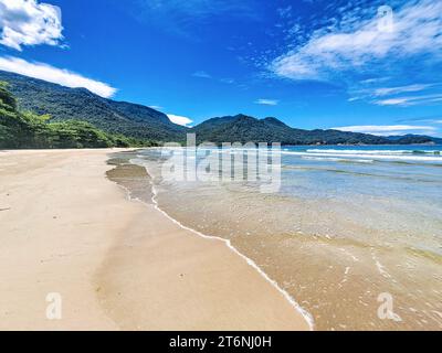 Dois Rios beach on Ilha Grande, Angra dos Reis, Rio de Janeiro, Brazil. Brazilian landscape. Tourism in southeast brazil. Stock Photo