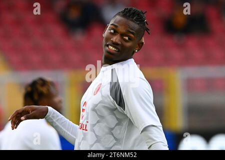 Lecce, Italy, 11th Nov. 2023.Rafael Leao of AC Milan looks on  during the Serie A TIM match between US Lecce and AC Milan at Stadio Ettore Giardiniero - Via del Mare, Lecce, Italy 11 November 2023.  Photo by Nicola Ianuale/ Alamy Live News Stock Photo