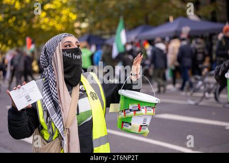 Pro Palestine protesters gathering in Les Halles during Israel Hamas ...