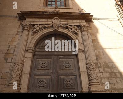 Low angle view of a palace in Syracuse Sicily Italy Stock Photo