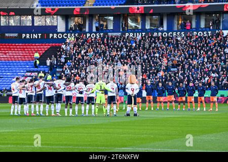 11th November 2023; Toughsheet Community Stadium, Bolton, Greater Manchester, England; League One Football, Bolton Wanderers versus Blackpool; the stadium pays respects to those that fell during the wars Stock Photo