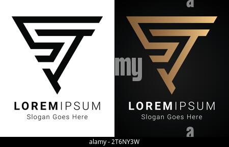 luxury Initial SI or IS Monogram Text Letter Logo Design Stock Vector