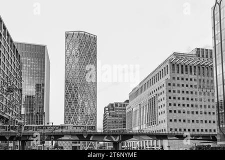 Modern buildings in London, Canary Wharf Stock Photo