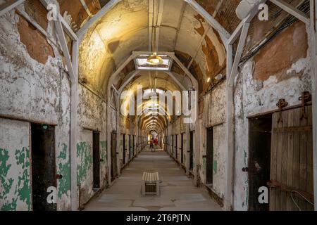 Philadelphia, PA – US – Oct 14, 2023 Interior view of The Eastern State Penitentiary (ESP) a former American prison in the Fairmount section of Philad Stock Photo