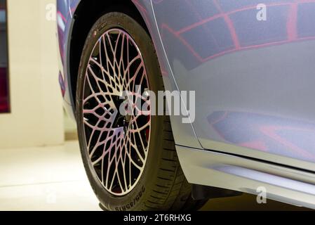 Partial close-up of a beautifully designed new energy vehicle Stock Photo
