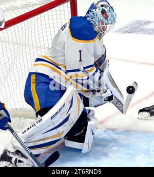 Buffalo Sabres Goaltender Ukko-Pekka Luukkonen Makes A Glove Save ...