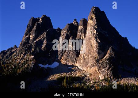 Liberty Bell Mountain from Washington Pass Overlook, Okanogan National Forest, Washington Stock Photo