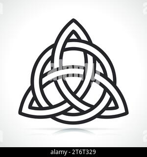 Illustration of irish triquetra celtic symbol symbol Stock Vector