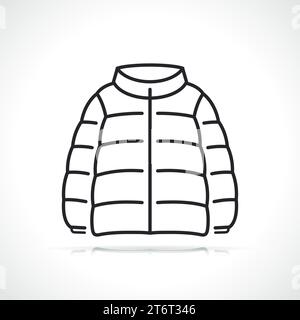 Illustration of puffer jacket or coat icon Stock Vector