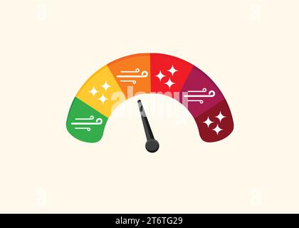 Air quality measurement scale illustration vector Stock Vector