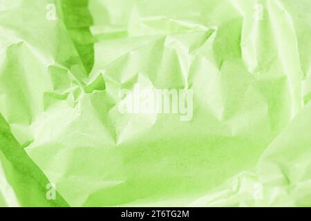 Texture of green crumpled paper Stock Photo