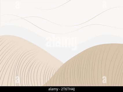 Abstract art background The lines are arranged in order to design the background, using white mixed with brown. To look minimal and modern. Suitable f Stock Vector