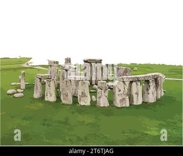 Stonehenge site illustration vector Stock Vector Image & Art - Alamy