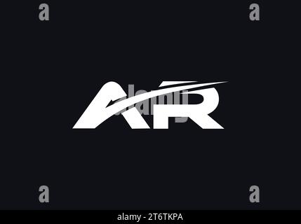 AR Letter Logo Design Vector Template. Abstract Letter AR Linked Logo Stock Vector